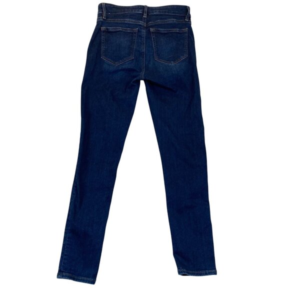 Loft Womens Jeans Size 25/0 High Waist Skinny Classic Button Fly Blue Denim - Picture 2 of 13